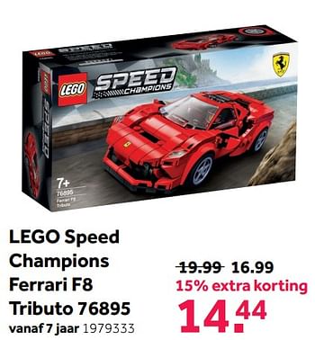 Aanbiedingen Lego speed champions ferrari f8 tributo 76895 - Lego - Geldig van 08/05/2021 tot 30/05/2021 bij Intertoys
