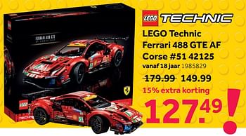 Aanbiedingen Lego technic ferrari 488 gte af corse #51 42125 - Lego - Geldig van 08/05/2021 tot 30/05/2021 bij Intertoys
