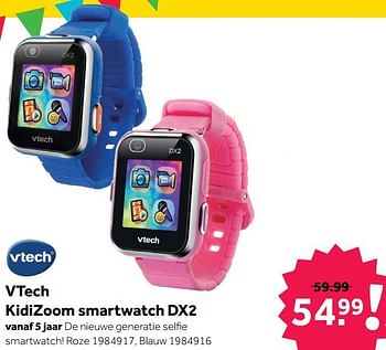 Aanbiedingen Vtech kidizoom smartwatch dx2 smartwatch! roze - Vtech - Geldig van 08/05/2021 tot 30/05/2021 bij Intertoys