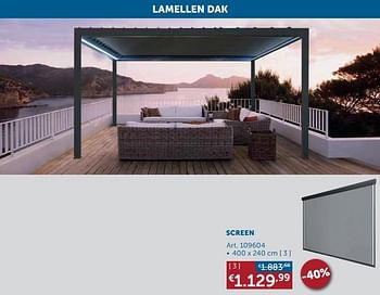 Aanbiedingen Lamellen dak screen (bescherming tegen zon en wind) - Geldig van 25/05/2021 tot 21/06/2021 bij Zelfbouwmarkt