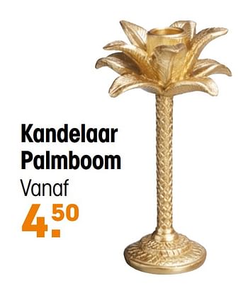 Aanbiedingen Kandelaar palmboom - Huismerk - Kwantum - Geldig van 10/05/2021 tot 23/05/2021 bij Kwantum