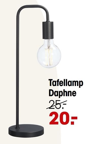Aanbiedingen Tafellamp daphne - Huismerk - Kwantum - Geldig van 10/05/2021 tot 23/05/2021 bij Kwantum