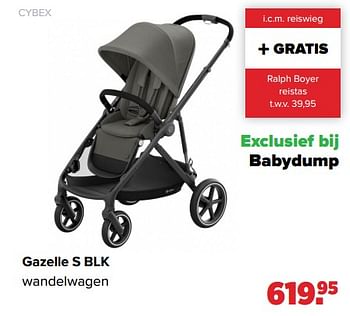 Aanbiedingen Gazelle s blk wandelwagen - Cybex - Geldig van 17/05/2021 tot 05/06/2021 bij Baby-Dump