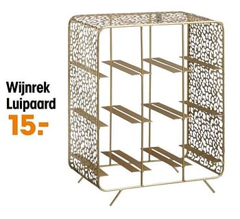 Aanbiedingen Wijnrek luipaard - Huismerk - Kwantum - Geldig van 10/05/2021 tot 23/05/2021 bij Kwantum