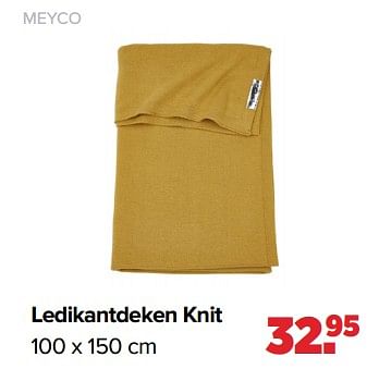 Aanbiedingen Ledikantdeken knit - Meyco - Geldig van 17/05/2021 tot 05/06/2021 bij Baby-Dump