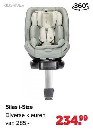 Aanbiedingen Silas i-size - Kidsriver - Geldig van 17/05/2021 tot 05/06/2021 bij Baby-Dump