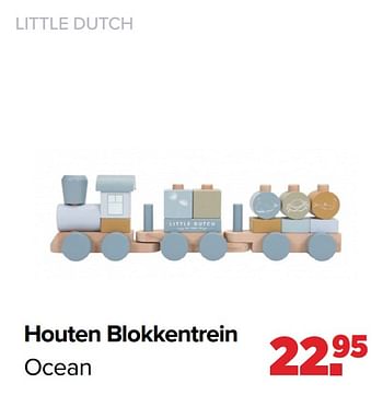 Aanbiedingen Houten blokkentrein ocean - Little Dutch - Geldig van 17/05/2021 tot 05/06/2021 bij Baby-Dump
