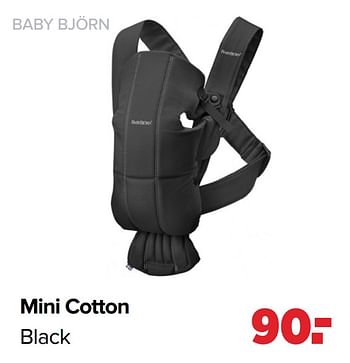 Aanbiedingen Mini cotton black - BabyBjorn - Geldig van 17/05/2021 tot 05/06/2021 bij Baby-Dump
