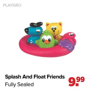 Aanbiedingen Splash and float friends fully sealed - Playgro - Geldig van 17/05/2021 tot 05/06/2021 bij Baby-Dump