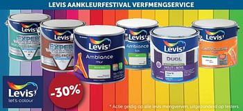 Aanbiedingen Levis aankleurfestival verfmengservice -30% - Levis - Geldig van 25/05/2021 tot 21/06/2021 bij Zelfbouwmarkt