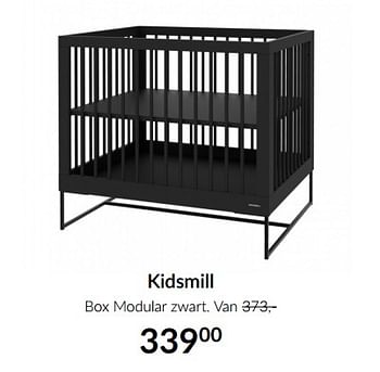 Aanbiedingen Kidsmill box modular zwart - Kidsmill - Geldig van 18/05/2021 tot 14/06/2021 bij Babypark