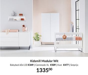 Aanbiedingen Kidsmill modular wit - Kidsmill - Geldig van 18/05/2021 tot 14/06/2021 bij Babypark