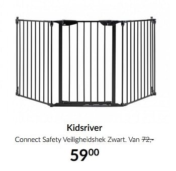 Aanbiedingen Kidsriver connect safety veiligheidshek zwart - Kidsriver - Geldig van 18/05/2021 tot 14/06/2021 bij Babypark