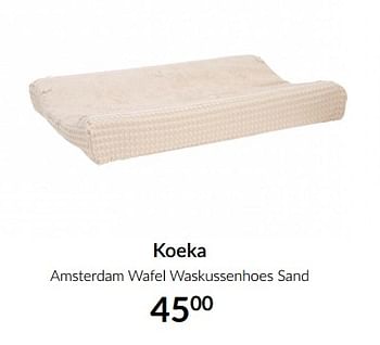Aanbiedingen Koeka amsterdam wafel waskussenhoes sand - Koeka - Geldig van 18/05/2021 tot 14/06/2021 bij Babypark