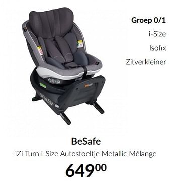 Aanbiedingen Besafe izi turn i-size autostoeltje metallic mélange - BeSafe - Geldig van 18/05/2021 tot 14/06/2021 bij Babypark