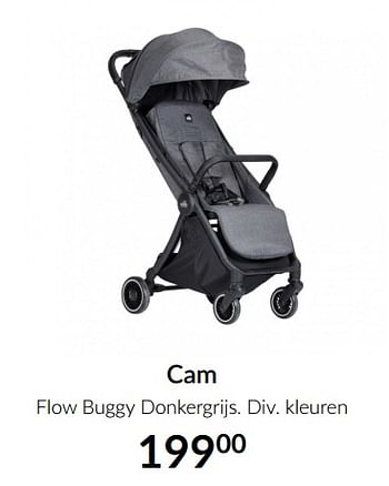 Aanbiedingen Cam flow buggy donkergrijs - Cam - Geldig van 18/05/2021 tot 14/06/2021 bij Babypark
