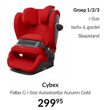 Aanbiedingen Cybex pallas g i-size autostoeltje autumn gold - Cybex - Geldig van 18/05/2021 tot 14/06/2021 bij Babypark