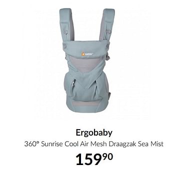 Aanbiedingen Ergobaby 360° sunrise cool air mesh draagzak sea mist - ERGObaby - Geldig van 18/05/2021 tot 14/06/2021 bij Babypark
