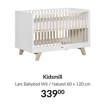 Aanbiedingen Kidsmill lars babybed wit - naturel - Kidsmill - Geldig van 18/05/2021 tot 14/06/2021 bij Babypark