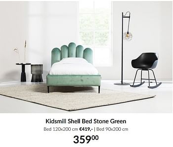 Aanbiedingen Kidsmill shell bed stone green - Kidsmill - Geldig van 18/05/2021 tot 14/06/2021 bij Babypark