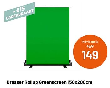 Aanbiedingen Bresser rollup greenscreen - Bresser - Geldig van 12/05/2021 tot 08/06/2021 bij Kamera Express