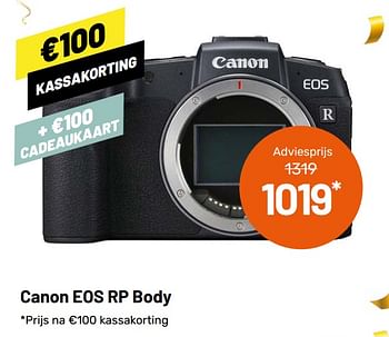 Aanbiedingen Canon eos rp body - Canon - Geldig van 12/05/2021 tot 08/06/2021 bij Kamera Express