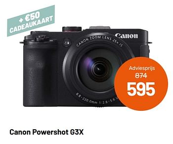 Aanbiedingen Canon powershot g3x - Canon - Geldig van 12/05/2021 tot 08/06/2021 bij Kamera Express