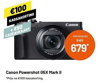 Aanbiedingen Canon powershot g5x mark ii - Canon - Geldig van 12/05/2021 tot 08/06/2021 bij Kamera Express
