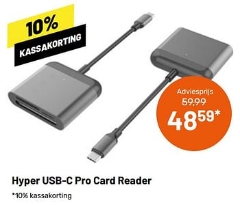Aanbiedingen Hyper usb-c pro card reader - Huismerk - Kamera Express - Geldig van 12/05/2021 tot 08/06/2021 bij Kamera Express