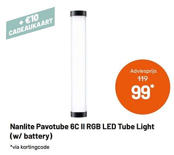 Aanbiedingen Nanlite pavotube 6c ii rgb led tube light w- battery - Nanlite - Geldig van 12/05/2021 tot 08/06/2021 bij Kamera Express