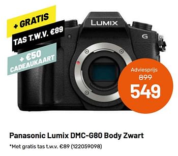 Aanbiedingen Panasonic lumix dmc-g80 body zwart - Panasonic - Geldig van 12/05/2021 tot 08/06/2021 bij Kamera Express