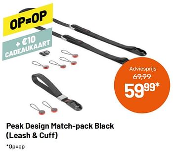 Aanbiedingen Peak design match-pack black leash + cuff - Peak Design - Geldig van 12/05/2021 tot 08/06/2021 bij Kamera Express