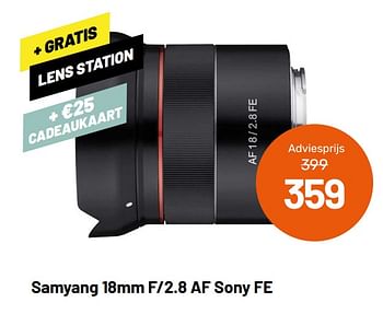 Aanbiedingen Samyang 18mm f-2.8 af sony fe - Samyang - Geldig van 12/05/2021 tot 08/06/2021 bij Kamera Express