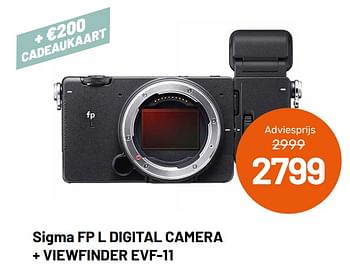 Aanbiedingen Sigma fp l digital camera + viewfinder evf-11 - Sigma - Geldig van 12/05/2021 tot 08/06/2021 bij Kamera Express