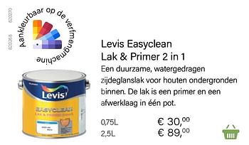 Aanbiedingen Levis easyclean lak + primer 2 in 1 - Levis - Geldig van 21/05/2021 tot 30/06/2021 bij Multi Bazar