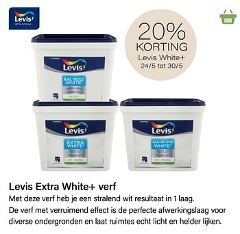 Aanbiedingen Levis extra white+ verf - Levis - Geldig van 21/05/2021 tot 30/06/2021 bij Multi Bazar