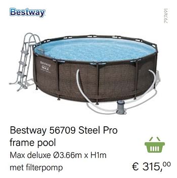 Aanbiedingen Bestway 56709 steel pro frame pool - BestWay - Geldig van 21/05/2021 tot 30/06/2021 bij Multi Bazar
