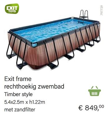 Aanbiedingen Exit frame rechthoekig zwembad - Exit - Geldig van 21/05/2021 tot 30/06/2021 bij Multi Bazar