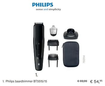 Aanbiedingen Philips baardtrimmer bt5515-15 - Philips - Geldig van 21/05/2021 tot 30/06/2021 bij Multi Bazar