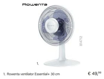 Aanbiedingen Rowenta ventilator essential+ - Rowenta - Geldig van 21/05/2021 tot 30/06/2021 bij Multi Bazar