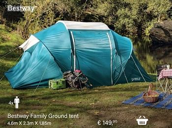 Aanbiedingen Bestway family ground tent - BestWay - Geldig van 21/05/2021 tot 30/06/2021 bij Multi Bazar