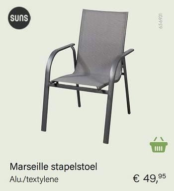 Aanbiedingen Marseille stapelstoel - Suns - Geldig van 21/05/2021 tot 30/06/2021 bij Multi Bazar