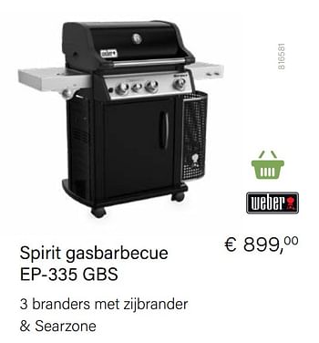 Aanbiedingen Weber spirit gasbarbecue ep-335 gbs - Weber - Geldig van 21/05/2021 tot 30/06/2021 bij Multi Bazar
