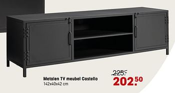 Aanbiedingen Metalen tv meubel castello - Huismerk - Kwantum - Geldig van 24/05/2021 tot 06/06/2021 bij Kwantum