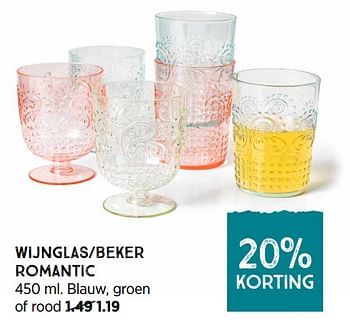 Aanbiedingen Wijnglas-beker romantic - Huismerk - Xenos - Geldig van 17/05/2021 tot 30/05/2021 bij Xenos