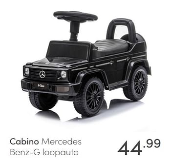 Aanbiedingen Cabino mercedes benz-g loopauto - Cabino - Geldig van 23/05/2021 tot 29/05/2021 bij Baby & Tiener Megastore