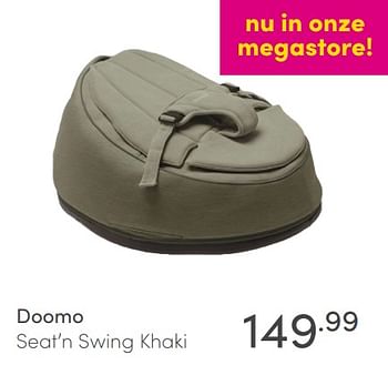 Aanbiedingen Doomo seat`n swing khaki - Doomoo - Geldig van 23/05/2021 tot 29/05/2021 bij Baby & Tiener Megastore