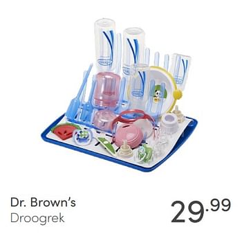 Aanbiedingen Dr. brown`s droogrek - DrBrown's - Geldig van 23/05/2021 tot 29/05/2021 bij Baby & Tiener Megastore