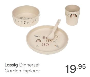 Aanbiedingen Lassig dinnerset garden explorer - Lassig - Geldig van 23/05/2021 tot 29/05/2021 bij Baby & Tiener Megastore