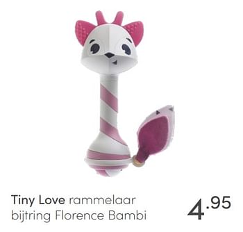 Aanbiedingen Tiny love rammelaar bijtring florence bambi - Tiny Love - Geldig van 23/05/2021 tot 29/05/2021 bij Baby & Tiener Megastore